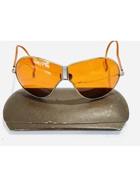 Rare WW2 Era Folding Aviator Teardrop Zero Pilot Sunglasses With Original Case